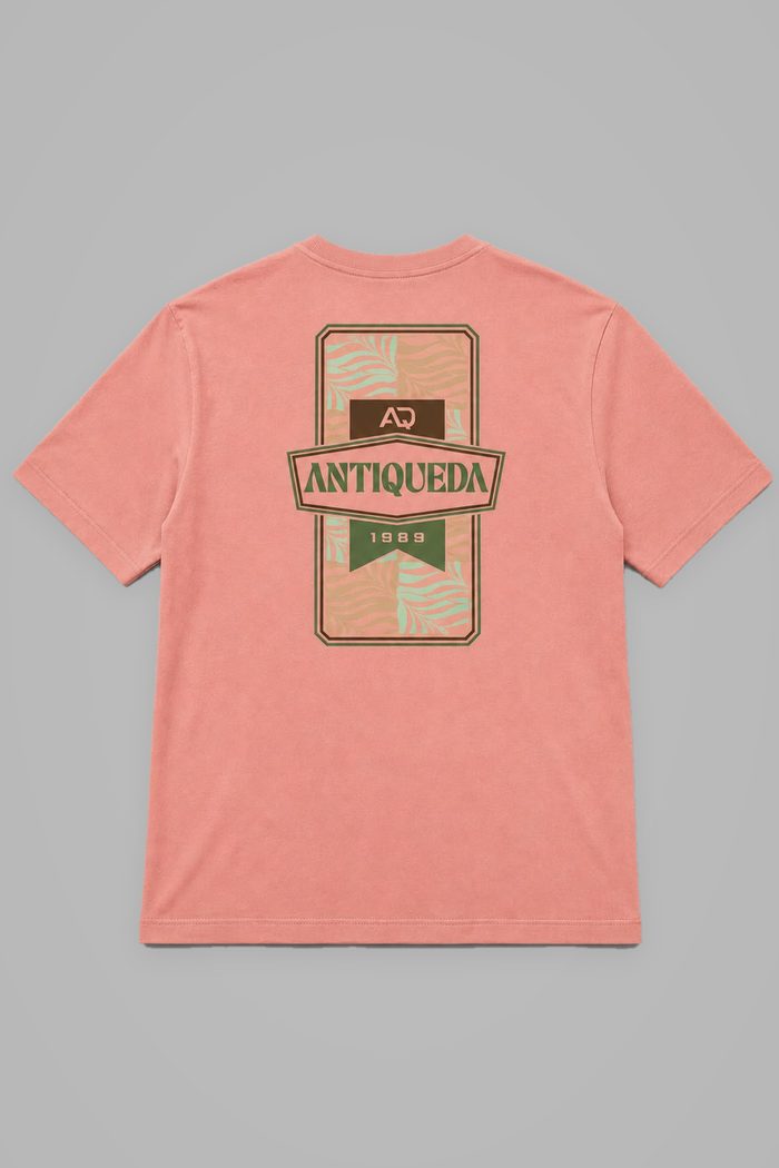 Camiseta rosa Antiqueda, verso